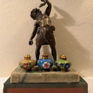 Set of Three Vintage Cloisonné Shakers